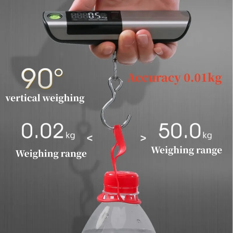 Portable LCD Digital Luggage Scale Hanging Scale Travel Weighs With Tape Measure