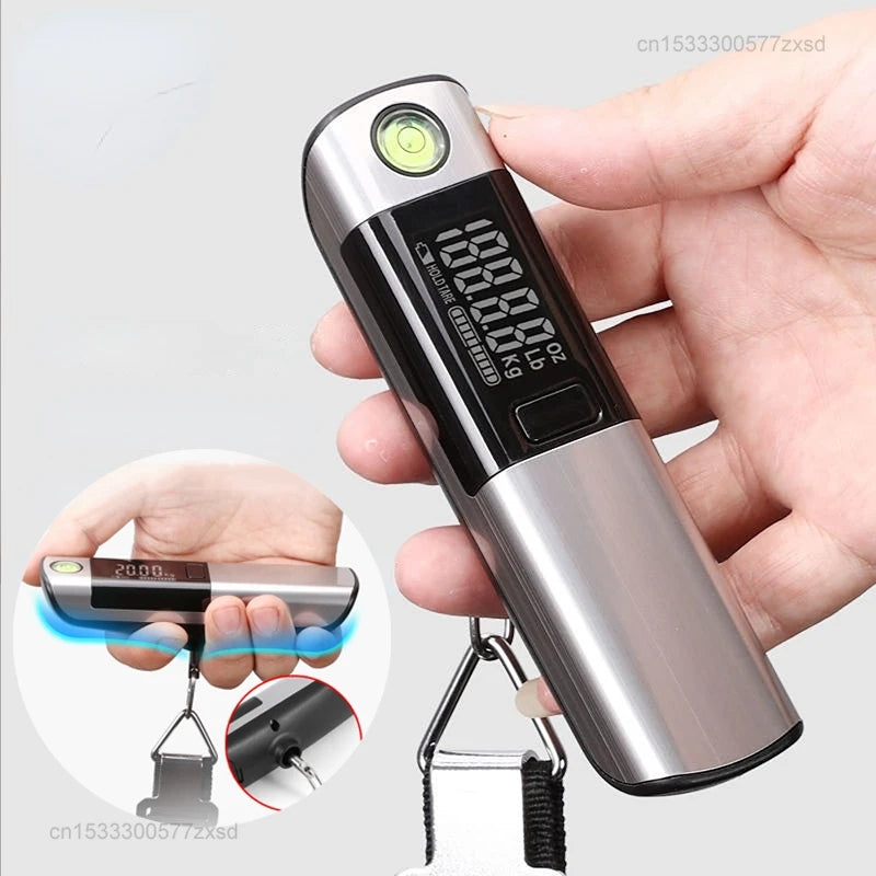 Portable LCD Digital Luggage Scale Hanging Scale Travel Weighs With Tape Measure